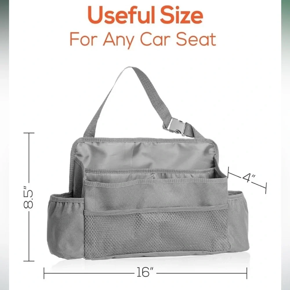 Brand New Car Organizer Gray Travel Storage Caddy Holder Pockets Backseat Kids